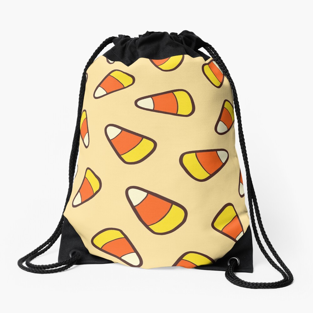 Candy Corn Pattern Drawstring Bag