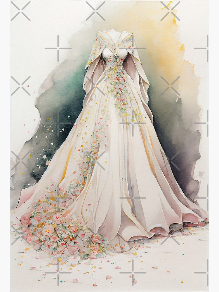 watercolor dress