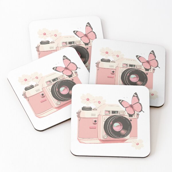 Item preview, Cute pastel colors camera with flowers designed and sold by Daimonxart.