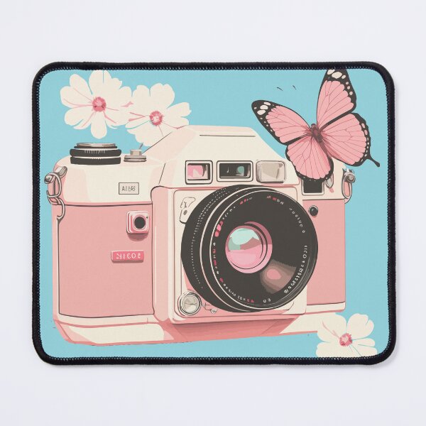 Item preview, Cute pastel colors camera with flowers designed and sold by Daimonxart.