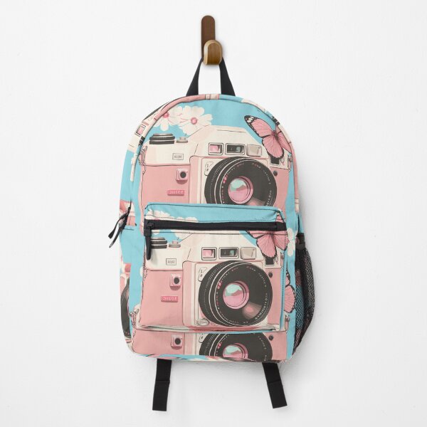Item preview, Cute pastel colors camera with flowers designed and sold by Daimonxart.