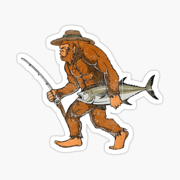 Bigfoot Bass Fisherman Gifts Fishings For Boys Kids Sticker for Sale by  TracySmith16