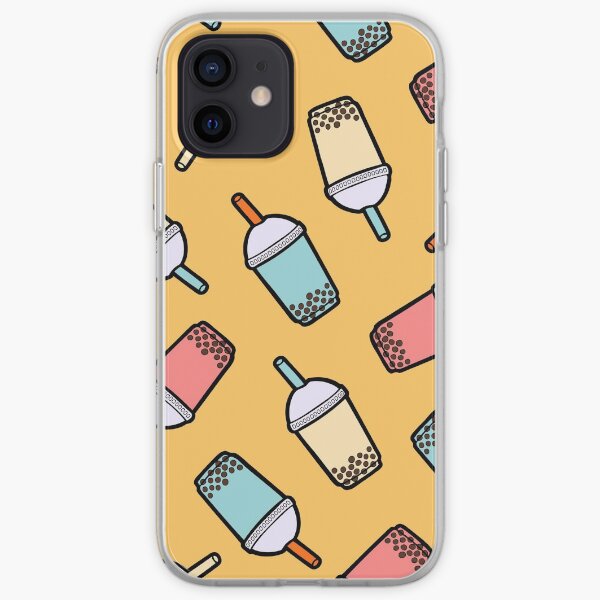 Bubble Tea Pattern iPhone Soft Case