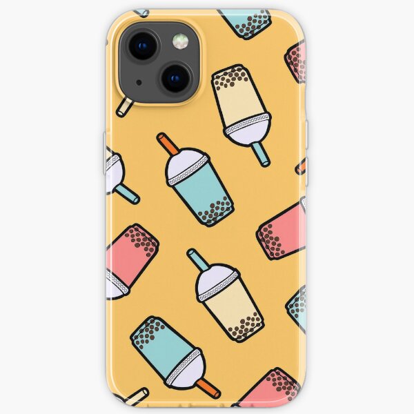 Bubble Tea Pattern iPhone Soft Case