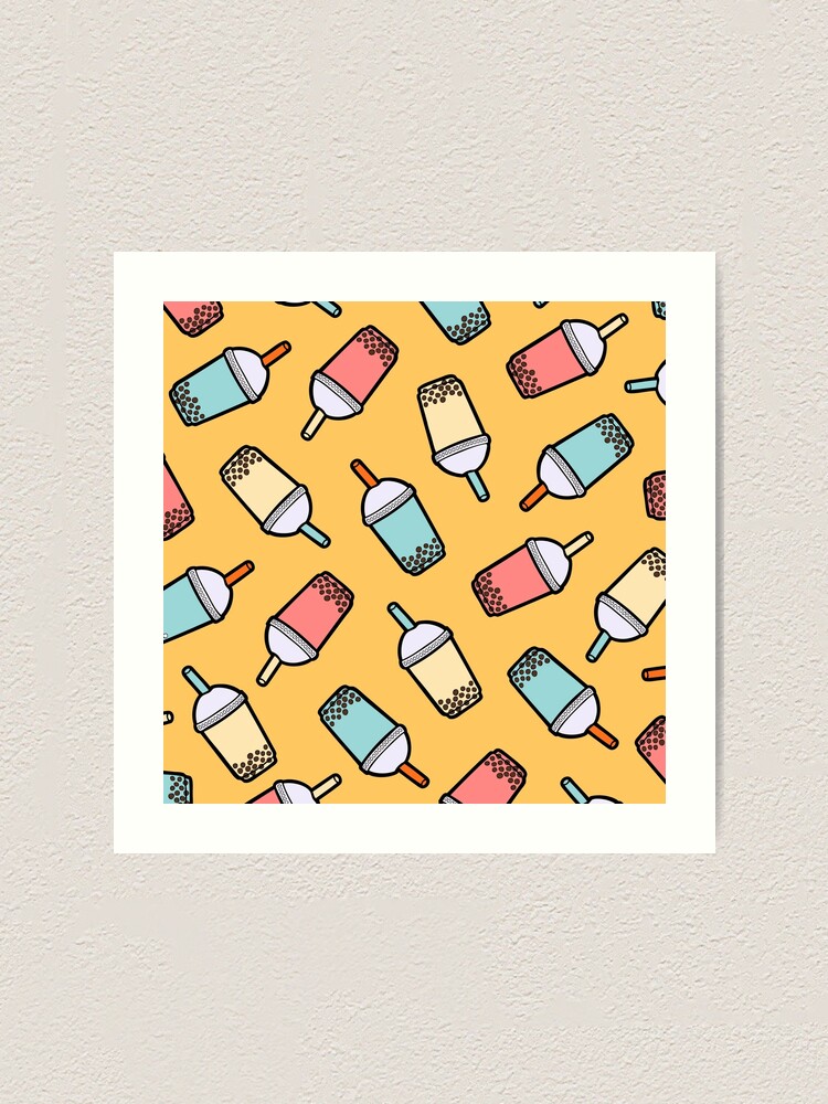 Alternate view of Bubble Tea Pattern Art Print