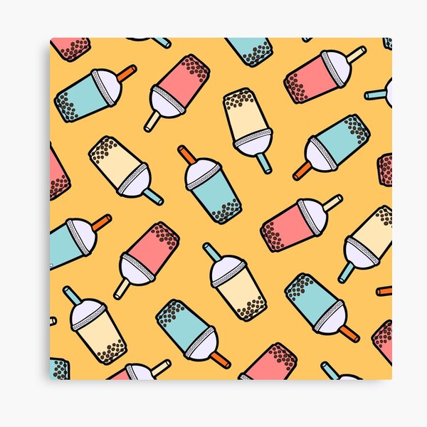Bubble Tea Pattern Lienzo