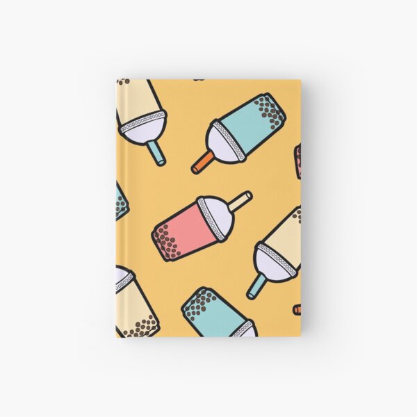 Bubble Tea Pattern Hardcover Journal