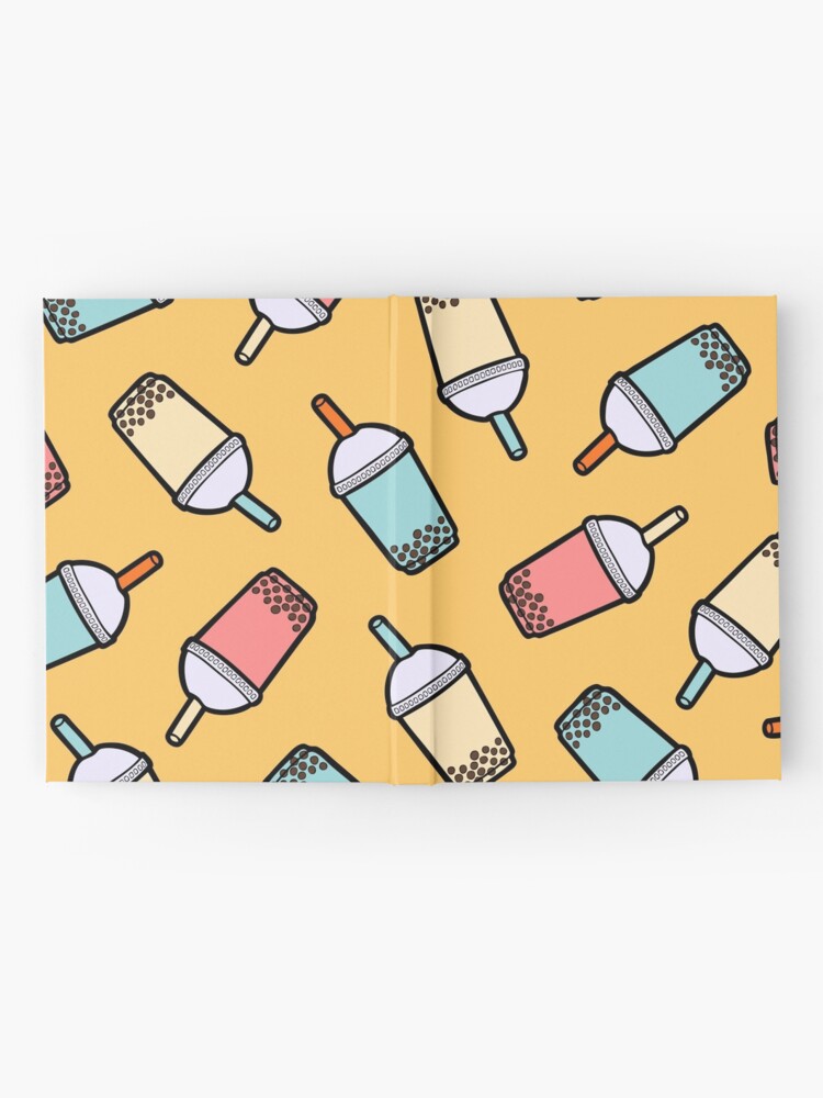 "Bubble Tea Pattern" Hardcover Journal for Sale by evannave Redbubble