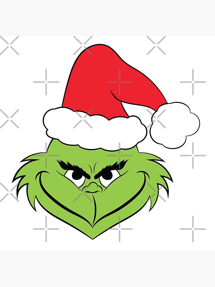 the-grinch-face-christmas-decor-art-board-print-for-sale-by-onsale-redbubble for Free Printable Grinch Face Printable The Grinch Face Christmas Decor