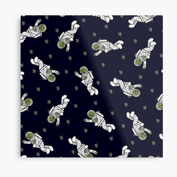 Astro Terrarium Pattern Metal Print