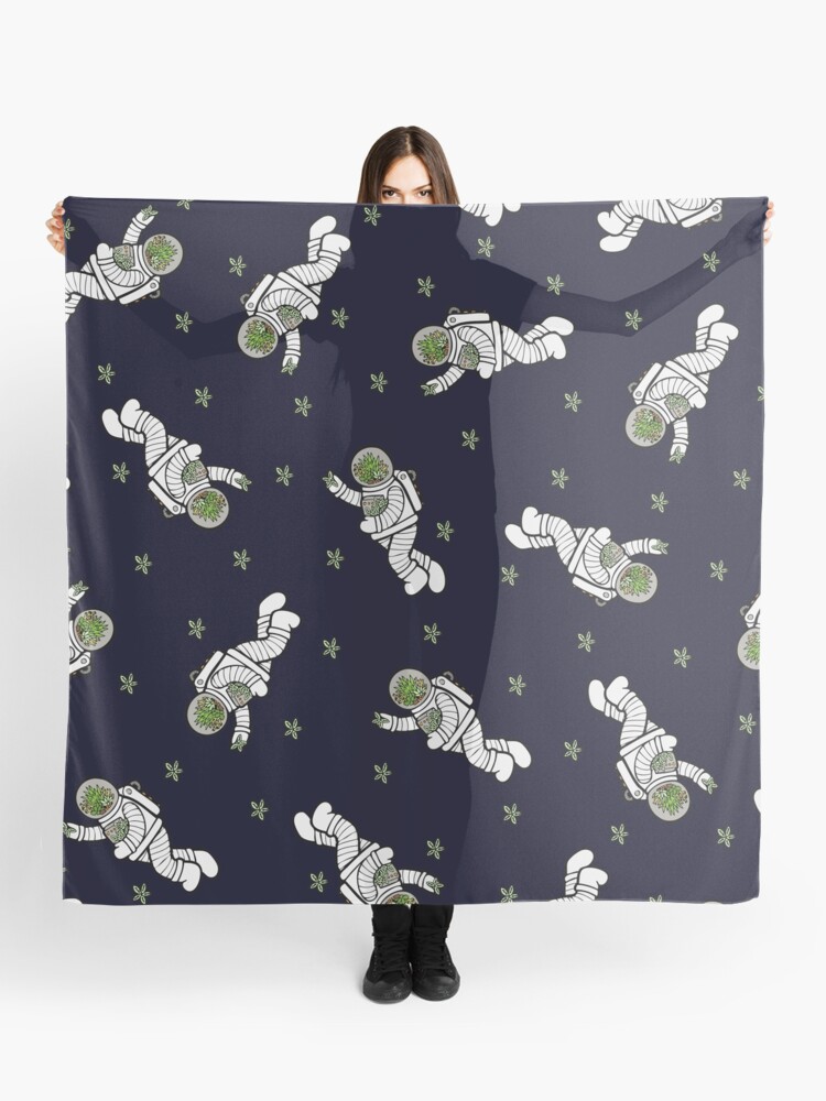 Thumbnail 1 of 3, Scarf, Astro Terrarium Pattern designed and sold by evannave.