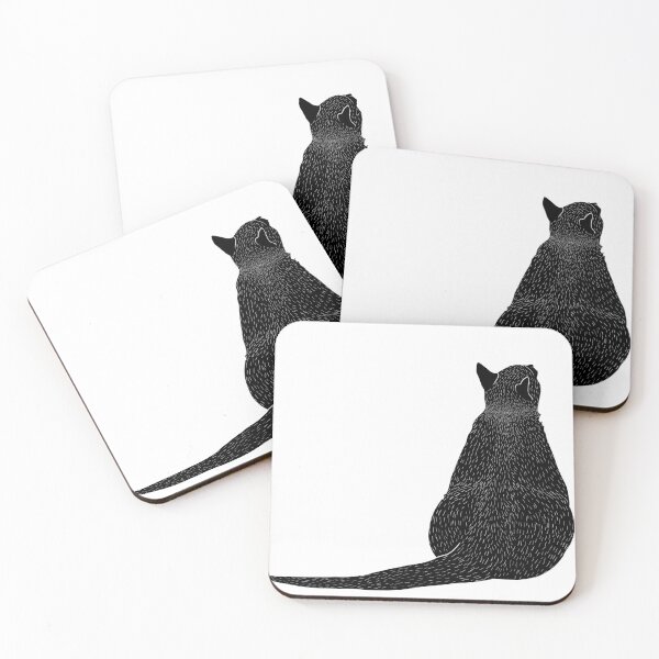 Item preview, black cat looking out the window designed and sold by Mitra Farmand.