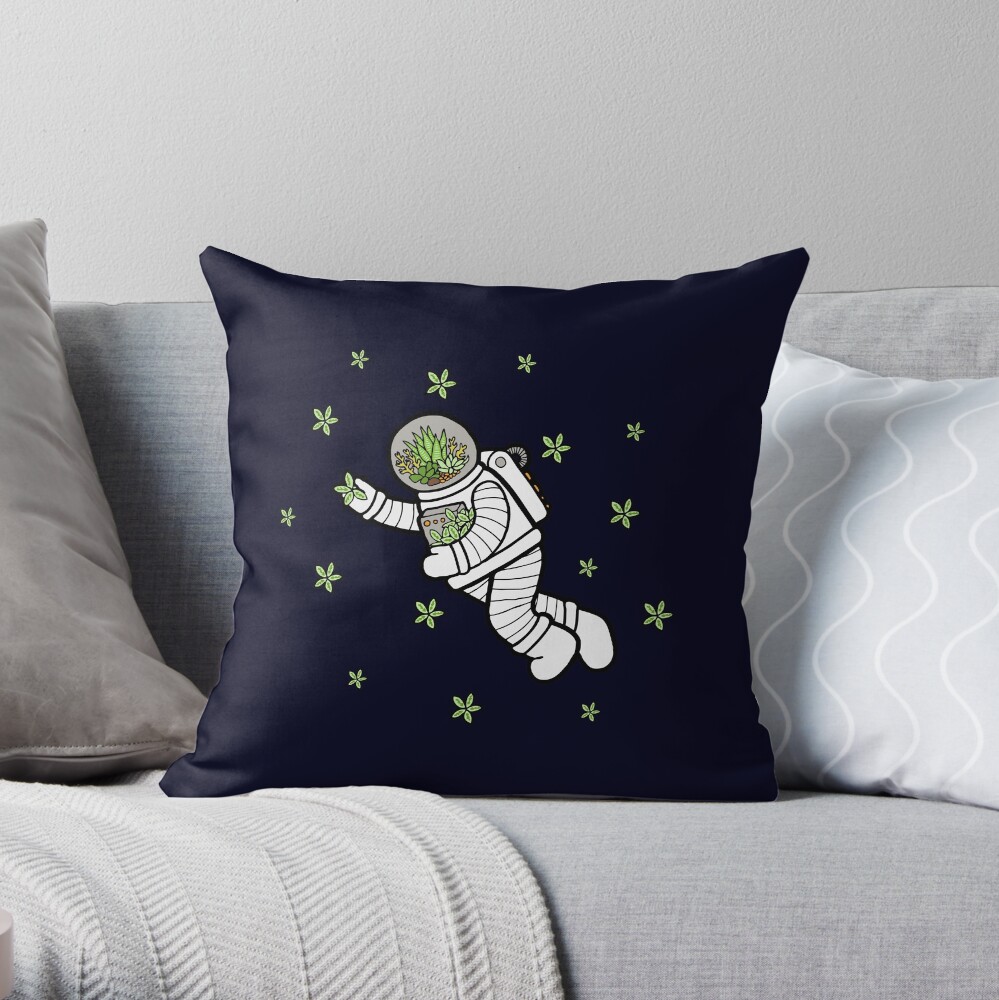 Astro Terrarium Throw Pillow