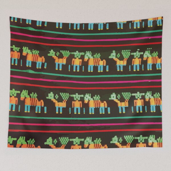 Item preview, Mexican fabric donkey print blanket serape cinco de mayo designed and sold by T-Mex.