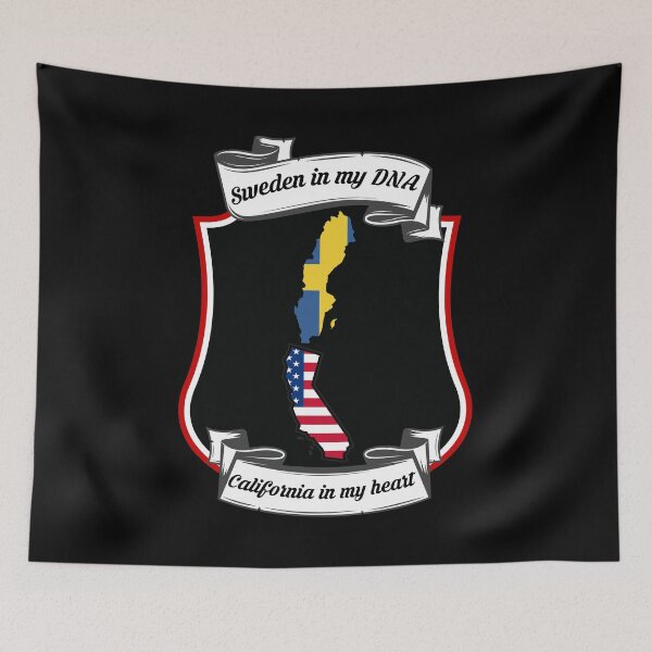 Item preview, Sweden in my DNA, California in my heart Heritage designed and sold by Tony ⭐⭐⭐⭐⭐.