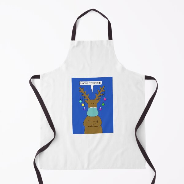 Item preview, Happy Christmas Cartoon Reindeer Wearing a Facemask designed and sold by KateTaylor.