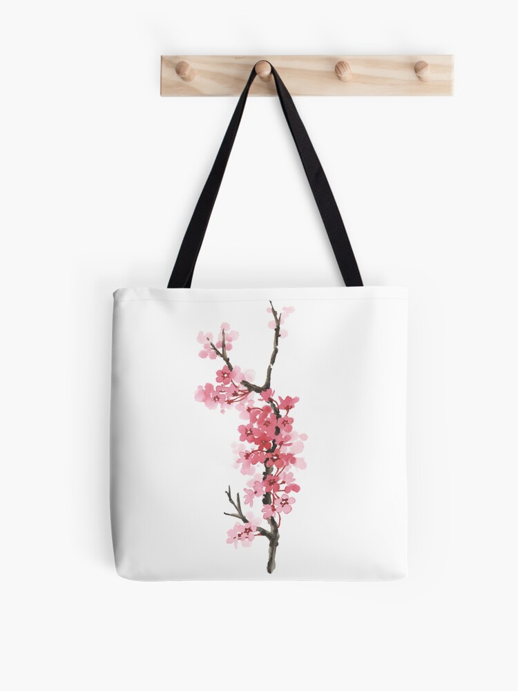 Cherry blossom, Blossom wall art, Buy art online, Flower blossom watercolor  art print Tote Bag