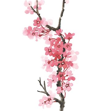 Cherry blossom, Blossom wall art, Buy art online, Flower blossom watercolor  art print Tote Bag