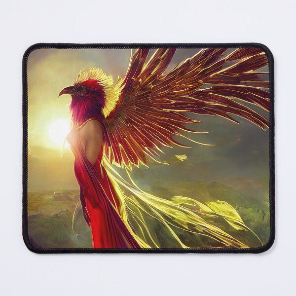Item preview, Solarpunk red phoenix designed and sold by angelisart.