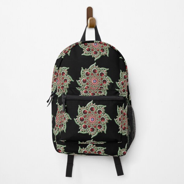 Item preview, Green and red Mandala designed and sold by ShreecreatE.
