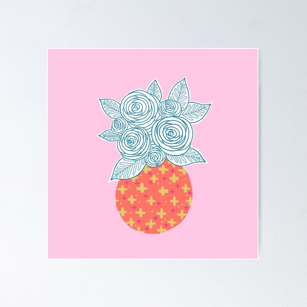Item preview, Flower Vase on Millennial Pink designed and sold by Kristin Juchs.