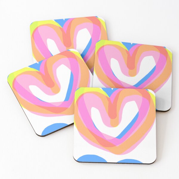 Item preview, Colorful Heart Love Pink Blue Yellow ArtDesign designed and sold by Glatti.