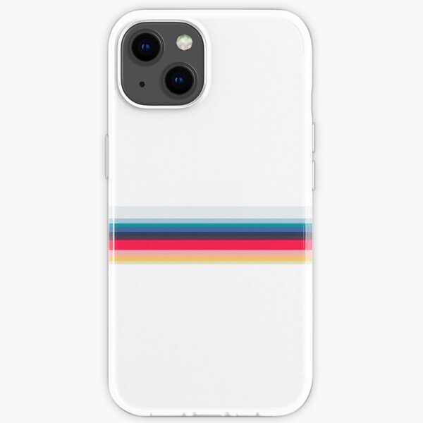 Simplement rayé - Blanc Coque souple iPhone