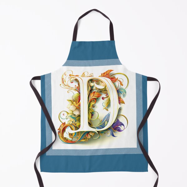 Item preview, Art Font Letter D: Art Nouveau Style, Unique and Colorful, Green Background designed and sold by factory88.