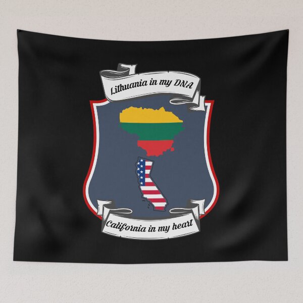 Item preview, Lithuania in my DNA, California in my heart Heritage designed and sold by Tony ⭐⭐⭐⭐⭐.