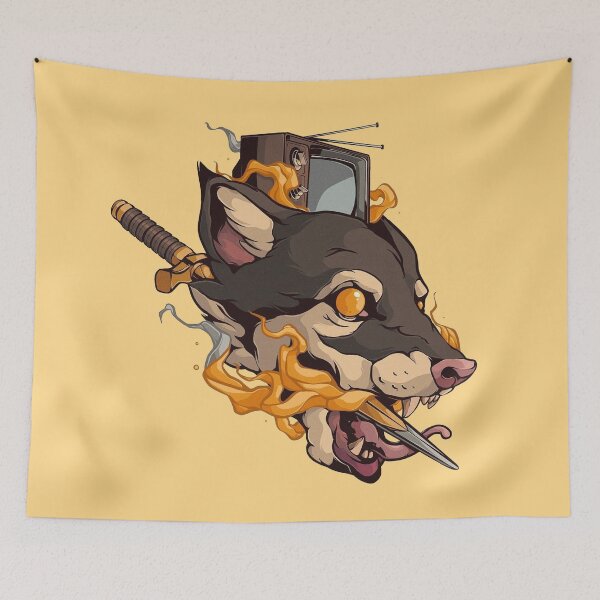 Item preview, samurai wolf designed and sold by batizzz.