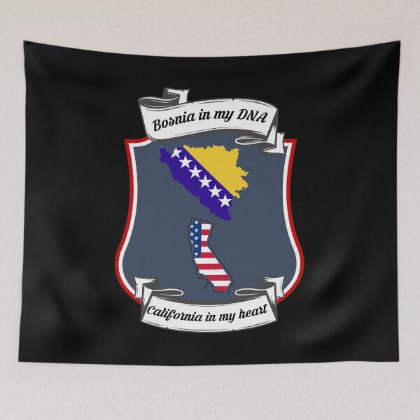 Item preview, Bosnia in my DNA, California in my heart Heritage designed and sold by Tony ⭐⭐⭐⭐⭐.