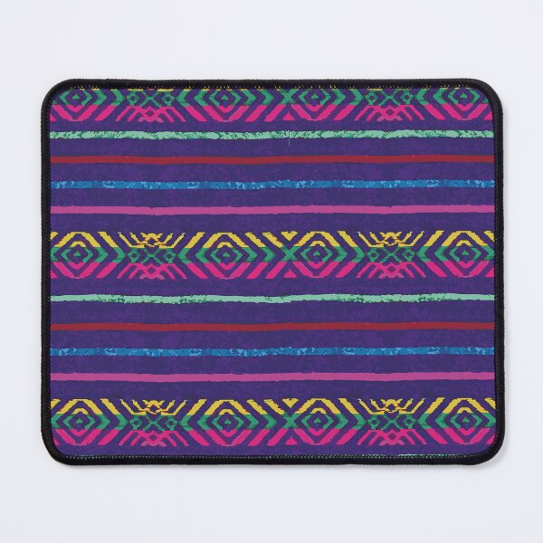 Item preview, Aztec print mexican fabric vibrant blue south west style designed and sold by T-Mex.