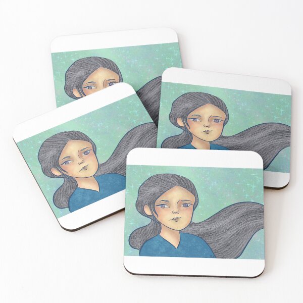 Item preview, Celestial Girl Space Art Portrait designed and sold by Thedisc0panda.