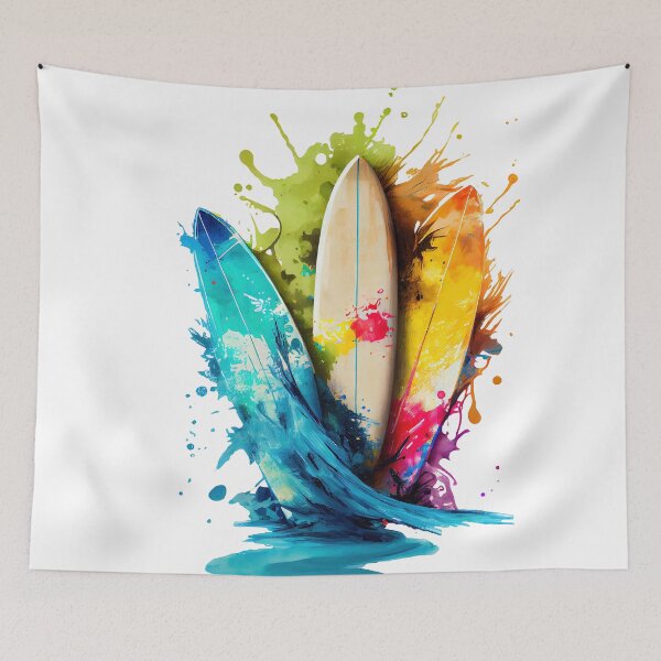 Item preview, Vibrant Water Color Splash Surfboards designed and sold by Fitbys.
