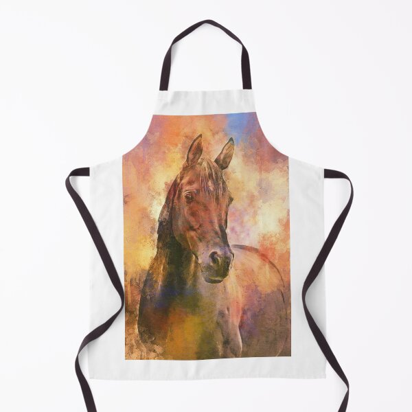 Item preview, Brown Arabian horse portrait - aquarelle designed and sold by NickoPrints.