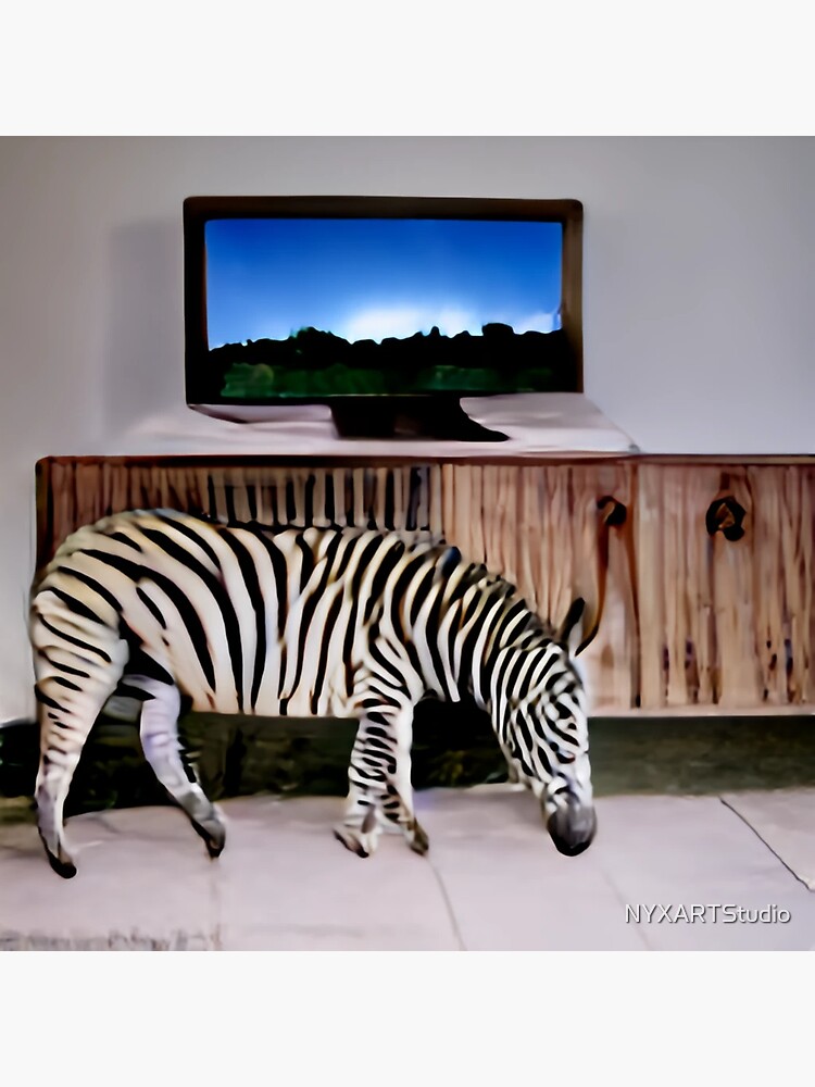 "Zebra TV" Sticker for Sale by NYXARTStudio Redbubble