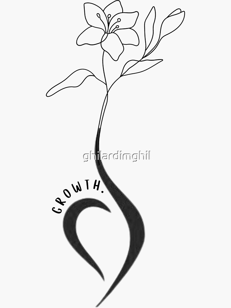 "NEDA growth symbol and flower" Sticker for Sale by ghilardimghil