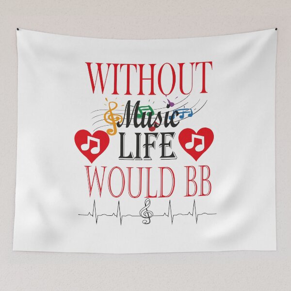 Item preview, Without Music life Would Be, Music Teacher Gift,Music Lover,Funny Musician Gift,Life Without Music,music lover quote designed and sold by stapodstore.