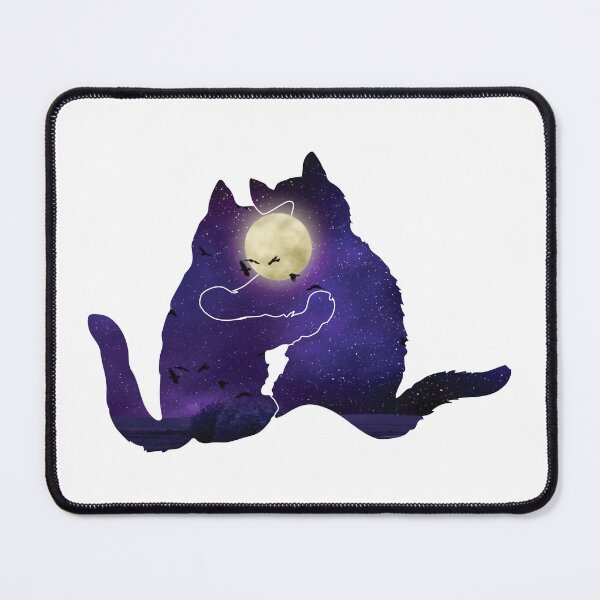 Item preview, Cat Couple Romancing the Moon designed and sold by chillaxcats.