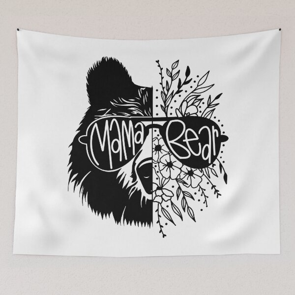Item preview, Mama Bear, Mama Bear Half Bear Half Flowers designed and sold by UniqueStylistic.