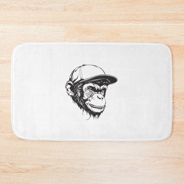 Item preview, detailed monkey head with baseball cap designed and sold by RBBll.