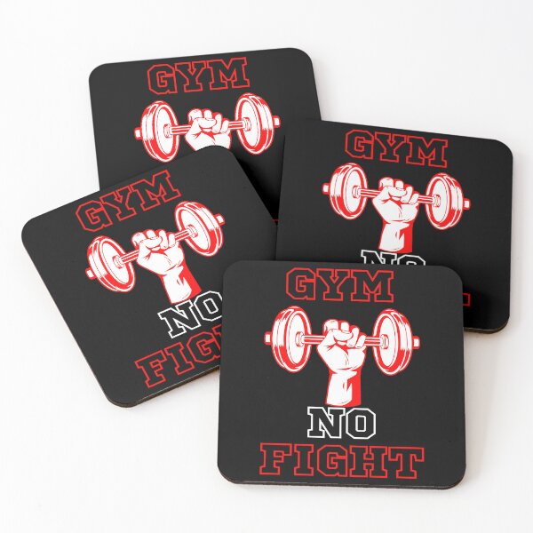 Item preview, Red Gym No Fight - Fitness Quotes designed and sold by natig-art-shop.