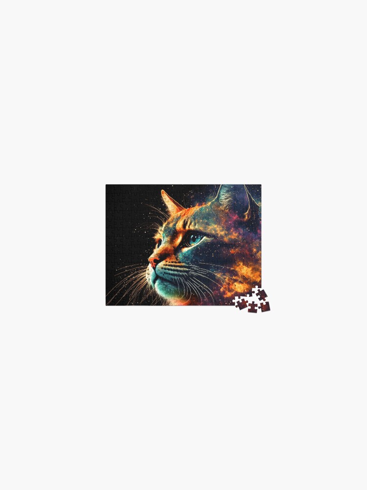 Thumbnail 1 of 2, Jigsaw Puzzle, Space cat puzzle. Cat in space. Space kitten. Up to 1000 pieces puzzle. designed and sold by ColorfulAnimals.