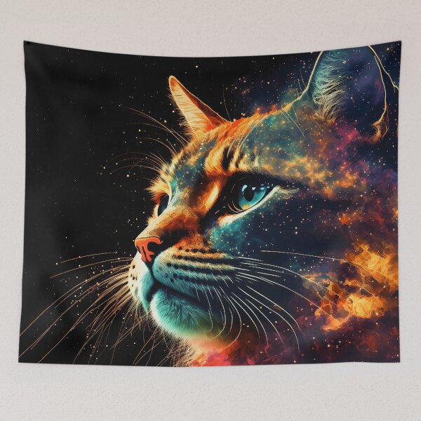 Item preview, Space cat puzzle. Cat in space. Space kitten. Up to 1000 pieces puzzle. designed and sold by ColorfulAnimals.