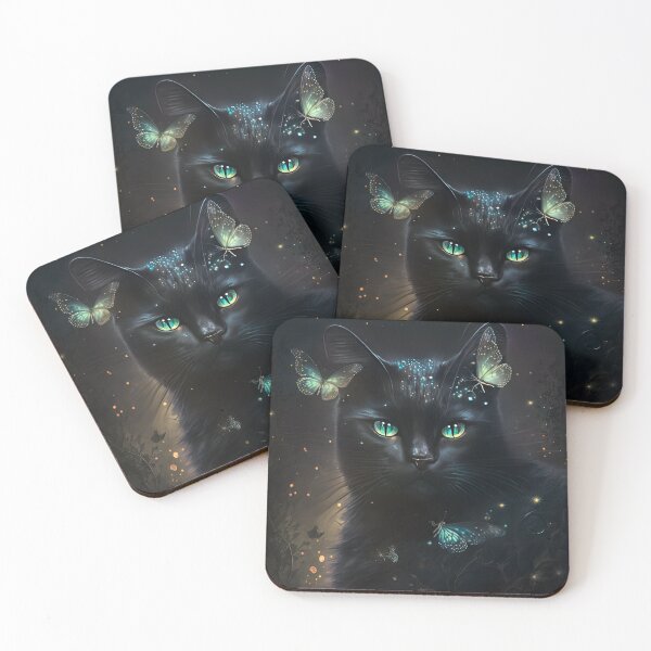 Item preview, Moon The Black Fairy Cat 5 designed and sold by idreamaboutcats.