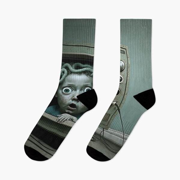 Item preview, Weird scary creature coming out of the tv designed and sold by mrlongfield.