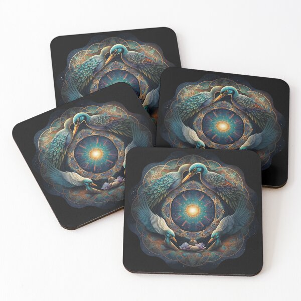 Item preview, Pattern of birds animal insects fish flower solar system mysterious universe designed and sold by GorinART.