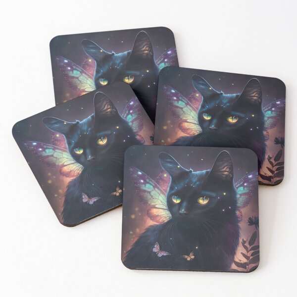 Item preview, Moon The Black Fairy Cat 7 designed and sold by idreamaboutcats.