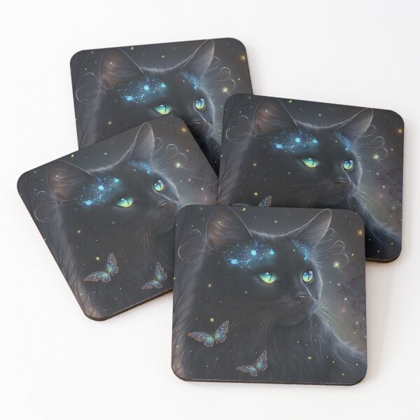 Item preview, Moon The Black Fairy Cat 8 designed and sold by idreamaboutcats.