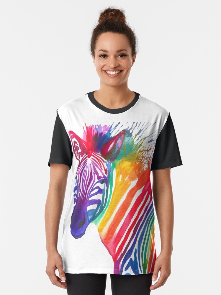 rainbow zebra shirt
